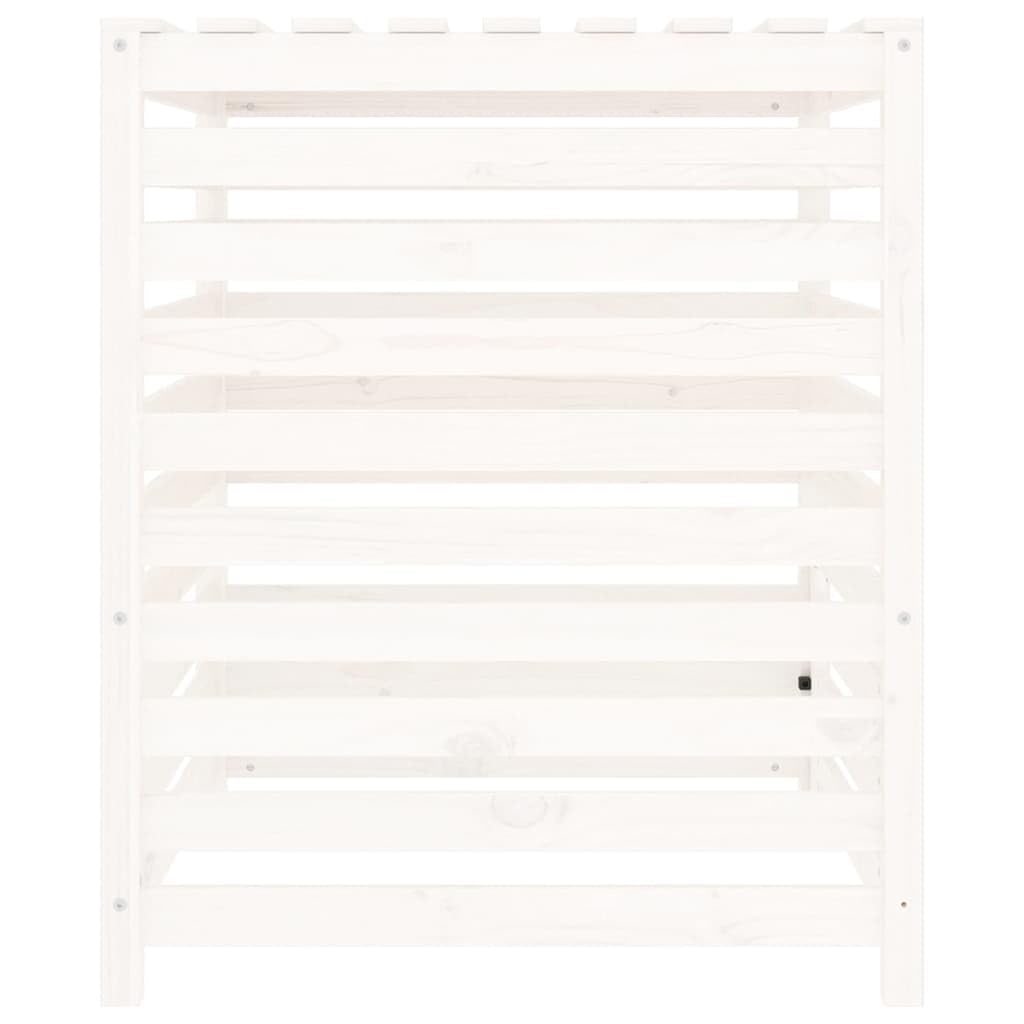 Générique Composteur Blanc 82,5x82,5x99,5 cm Bois Massif de pin,Maison & Jardin, Pelouses & Jardins, Jardinage, Compostage, Composteurs, Blanc (Poids 20KG)