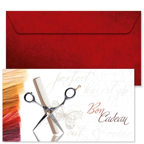 Bons cadeaux à remplir avec enveloppe pour salons de coiffure - Carnet POS BON 100 imprimés