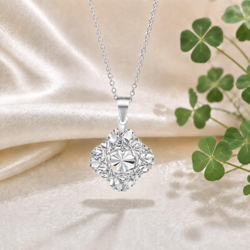 Onrkbzw 925 Sterling Silver Hand Woven Clover Necklace for Women - image 2