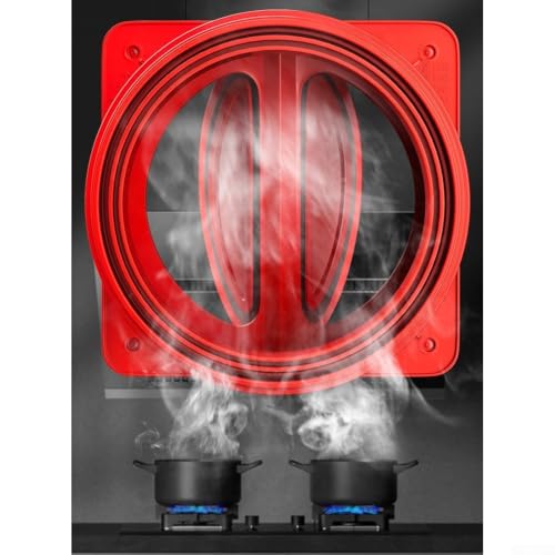 Gdfnmogo Valvola di ritegno da cucina, che garantisce la funzione di non ritorno per la prevenzione del fumo, 21 x 21 cm con guarnizioni in silicone aggiornate e design ad angolo di 17 gradi, per R