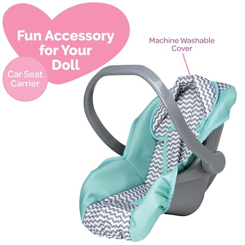 image for Adora up to 20 Inch Baby Doll Car Seat Carrier Grey Handle Converts to