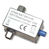  Wentronic Dämpfungsregler, 0-20 dB, F-Kupplg/-F-Kupplg; SAT DR 0-20