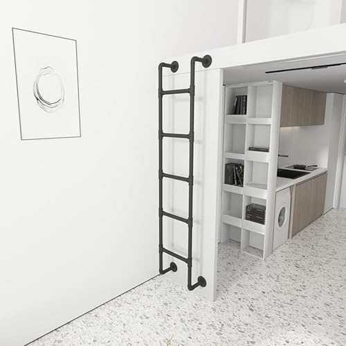 Escalera de metal negra para literas y altillos de hierro forjado muy resistente