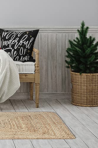MARRAKESCH Handgewebter Jute Teppich Läufer Nora 110 x 60 cm groß | Teppichläufer geflochten als Fußmatte vor der Haustür innen oder draußen | Küchenläufer im Flur Badezimmer oder Küche - 7