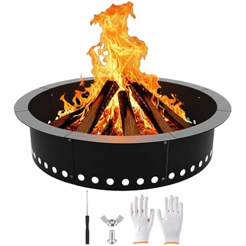 VivaGarden 36-Inch Steel Fire Pit Ring Cover