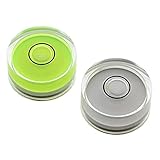 Driak Plastic Circular Vial Circular Mini Round Bubble Spirit Level Tripod for Camera Tripod,15x8mm
