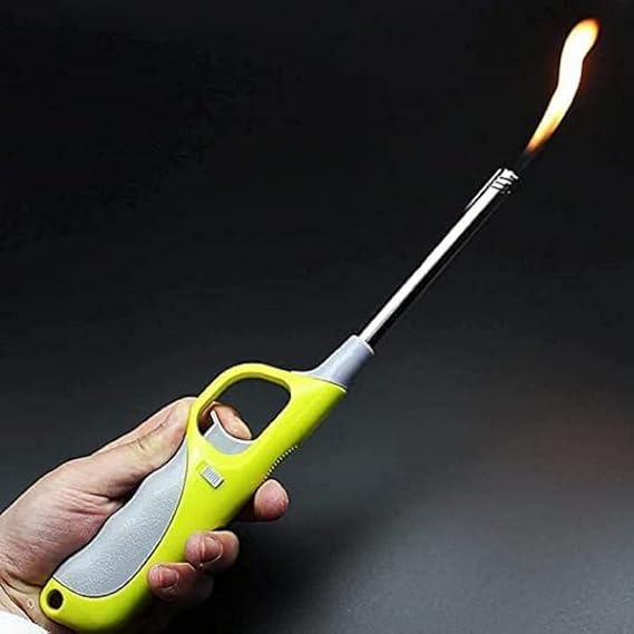 Adjustable Flame & refillable Long Gas Lighter Gun for Kitchen use,Gas