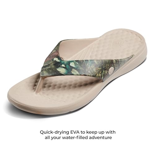 Joybees Mens Casual Flip Flops, Comfortable Thong Sandals with Arch Support for Beach and Pool, Water Friendly4