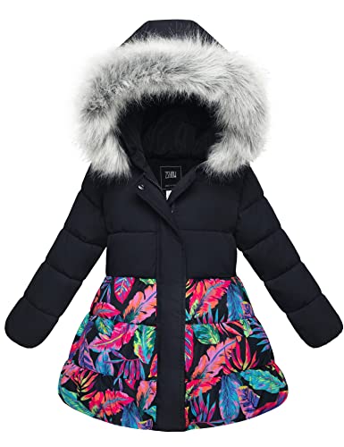 ZSHOW Girls' Warm Winter Coat Outdoor Water Resistant Puffer Jacket Windproof Overcoat(Dark Blue,14-16)