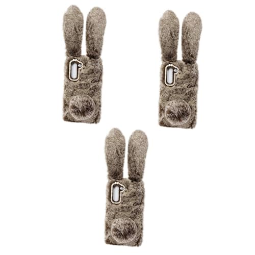 Coque de téléphone oreille de lapin Gadpiparty en peluche douce lot de 3 pièces