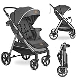 PRAKTISCHE FEATURES: Der Kinderbuggy erleichtert den Alltag mit geräumigem Textilkorb, großer Zubehörtasche und zuverlässiger Fußbremse. Zusätzlich bietet das abnehmbare Sonnenverdeck Schutz vor Sonne und Wind.