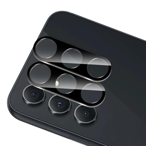 Xunzii 2 stuks camerabescherming voor Samsung Galaxy A54 5G pantserglas - [zwart], 9H hardheid, anti-kras camerabeschermfolie, ultra-heldere lens, glasfolie, anti-stof HD-camerabescherming achter