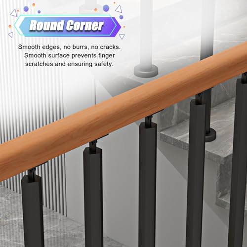 Garde-corps en métal noir pour terrasse et escalier modulable - 5