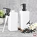GMISUN White Soap Dispenser, Bathroom Hand Soap Dispenser, Glass Dispenser with Stainless Steel Pump, Kitchen Hand and Dish Soap Dispensers, 12 fl oz/350ml Liquid Refillable Soap and Lotion Bottle