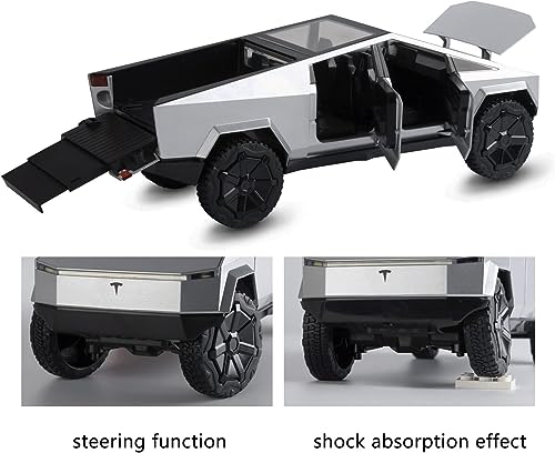 Image of Alloy Car Model Diecasts Metal Toy with Sound /Light /Pull-Back Off-Road Vehicles Car Model Collection Kids Toys Gift Multicolor Pack of 1 (CYBR-Silver)