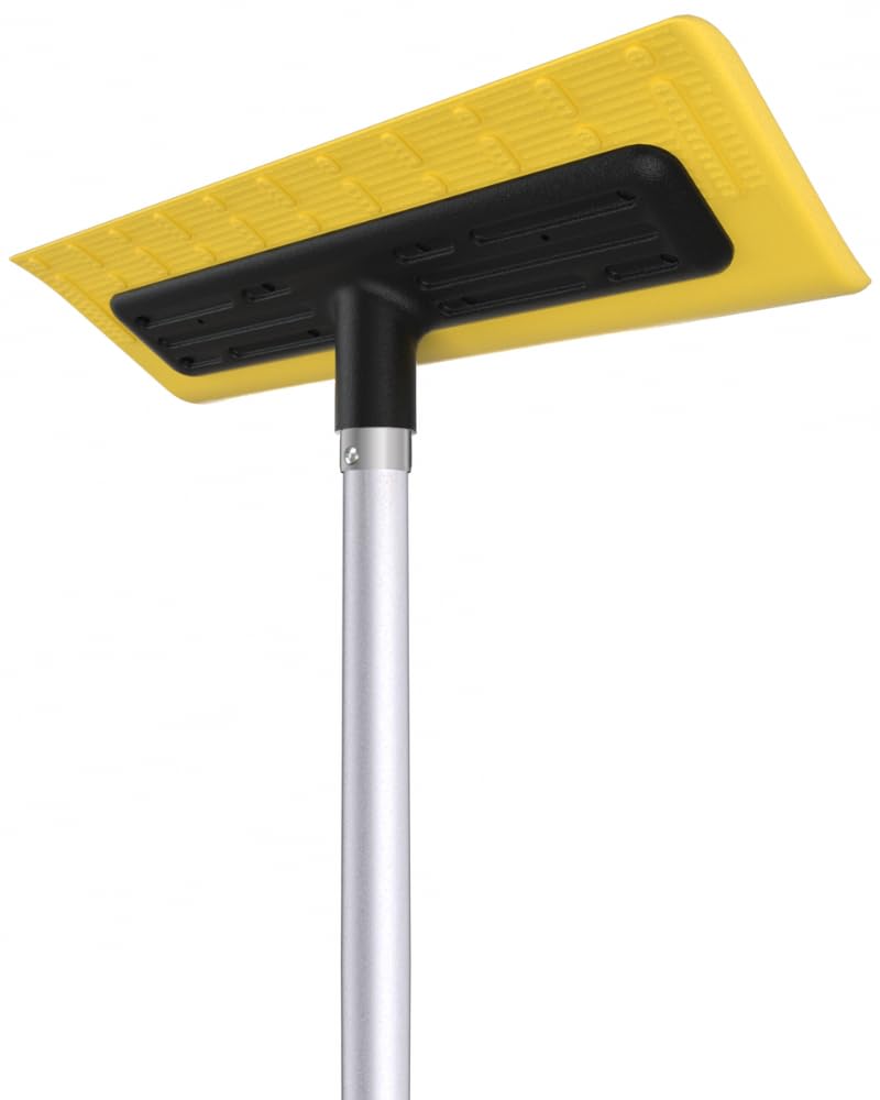 Never-Scratch SnowBuster | 16.5-Foot Snow Roof Rake | EVA Soft Foam Pad Snow Removal Tool | Heavy-Duty Aluminum Handle | S-Shaped Push/Pull Design for House Roof, Solar Panels, Car Snow and Leaves