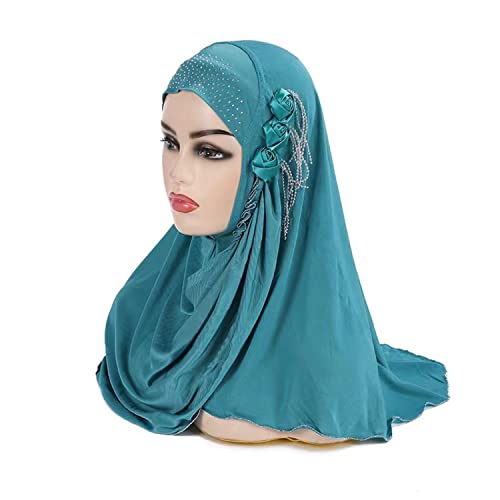 Muslim Hijab Scarves for Girls over 15 Years Old Long Scarf Silky Muslim Turban2