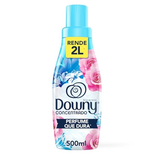 Downy Amaciante Concentrado Brisa de Verão 500mL, Rende 2L, Perfume com Notas de Flores e Ar fresco