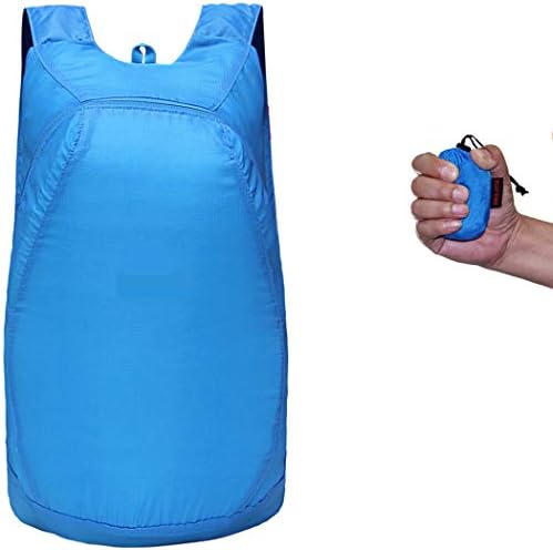 1 Pieza Azul Mochila Plegable Ultraligera 20L, Mochila de Viaje P...