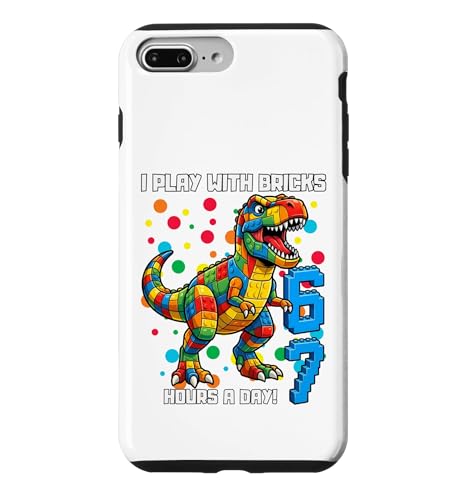 I Play With Bricks 6 7 Hours Per Day Dino T�V���c �X�}�z�P�[�X iPhone 7 Plus/8 Plus �p