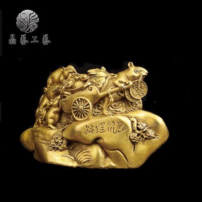 Cadeau de fortune Feng Shui CLMJHG rats en cuivre pour pendaison de crémaillère