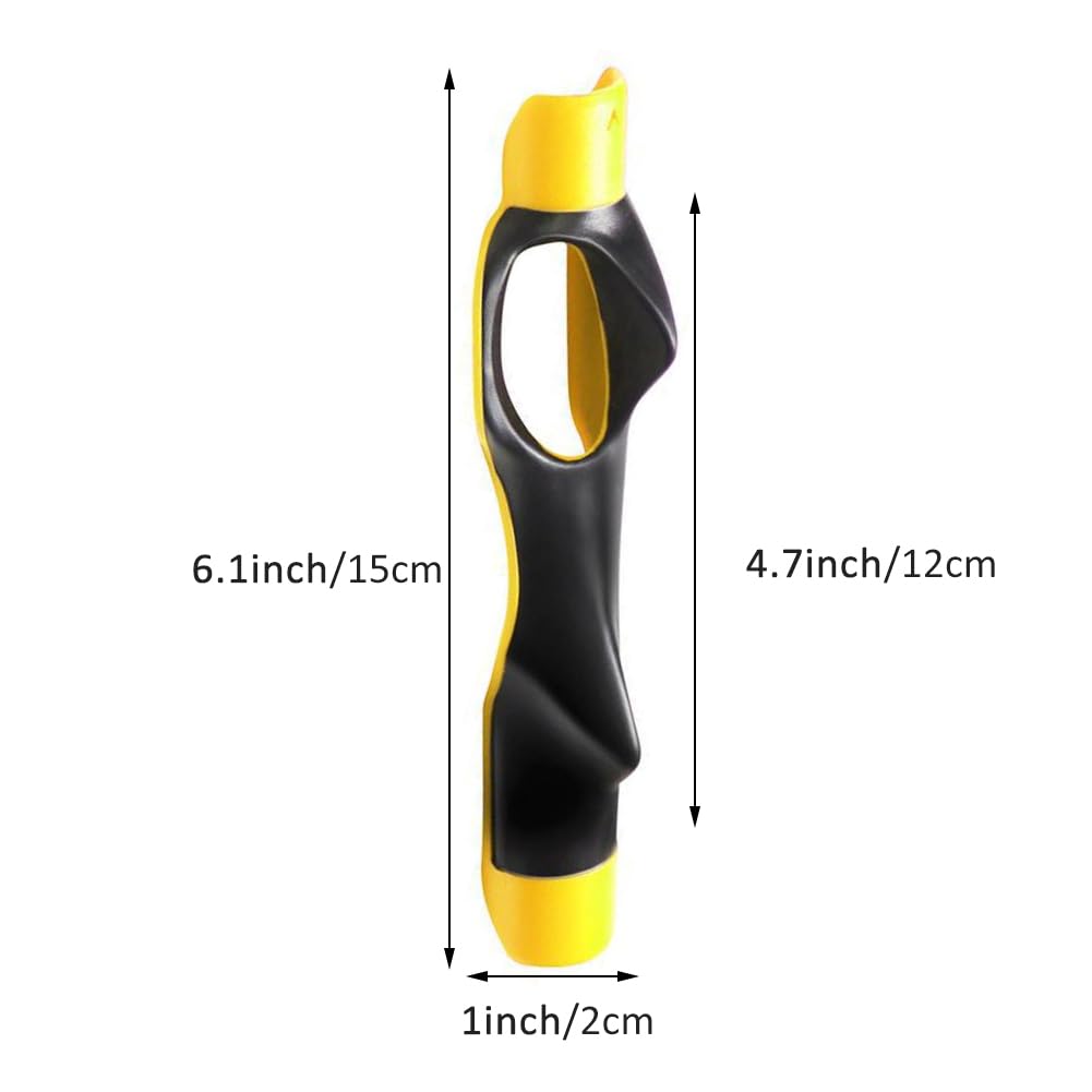 JIANWEI Golf Grip Trainer, Golf Club Grip Trainer Tool GOL-f Gri-p Trainer Attachment for Improved Hand Positioning GOL-f Swing Traine-r Correct Left Right Hand Position(Yellow)