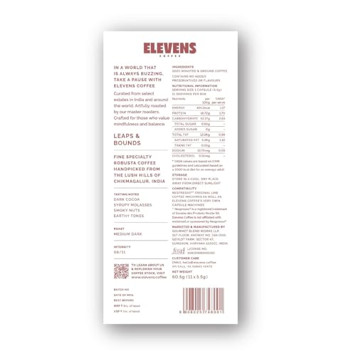 Image of ELEVENS COFFEE | Variety Pack 2 | Coffee Capsules | 100% Arabica & Robusta | 44 Aluminium Coffee Pods (11 x 4 Flavours) | Dark Roast | Intensity 8-10 | Compatible with Nespresso