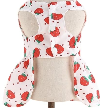 KUTKUT Small Girl Dog & Cat Dress with Lovely Silk Bow Pet Apparel | Puppy Summer Dress Birthday Pet Apparel Dresses | Frock Dresses for Shihtzu, Poodle etc (Size: L, Bust:45cm, Length 35cm) 3
