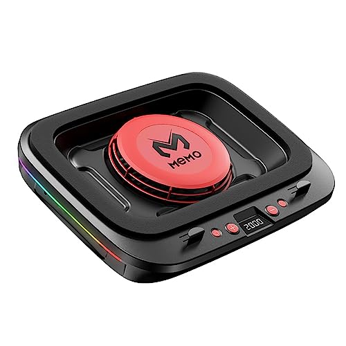 Image of Memo Laptop Radiator- FL08 Quick Cooling Fan 2400RPM Turbo Compressed Air, 7 Step Adjustable Notebook Stand for PUBG Gaming Graphics Video