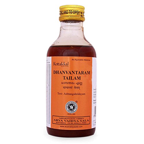 Dhanvantaram Tailam Kottakkal l'huile de massage nourrissante en lot de 2 x 200 ml