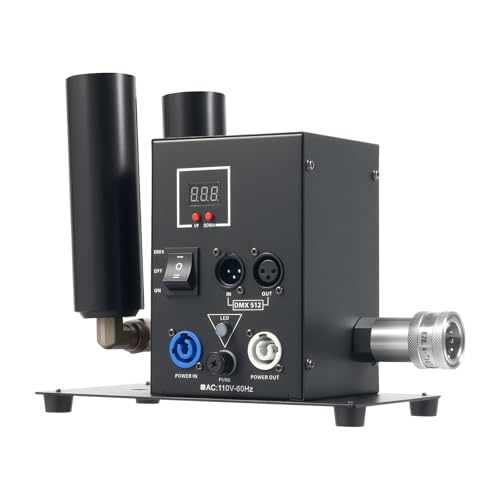 Máquina de niebla CO2 con doble boquilla para escenario, conciertos y fiestas – Portátil, control DMX512, segura, genera efectos densos de niebla (tanque de CO2 no incluido) miniatura 1