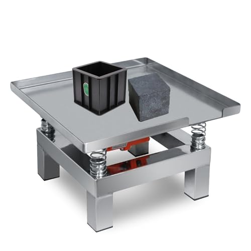 Mini Table Vibrante en Acier Inoxydable, Table Vibrante en Béton, Banc D'essai de Vibration, Table Vibrante 3000-3600 Fois/Minute, pour éliminer Les Bulles, Secouer Le Précipité, 35 * 35CM,110V