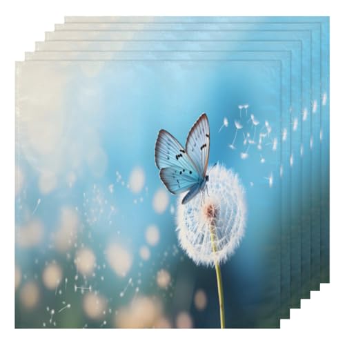 Juego de 6 servilletas de tela lavables 50.5 x 50.5 cm miniatura 1