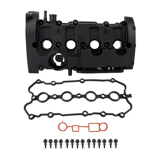 WATERWICH Engine Valve Cover with Gasket & Bolts Compatible with Audi A4, A4 Quattro 2005-2009 2.0L L4 Replacement for 06D103469N, 06D103469J, 06D103469L