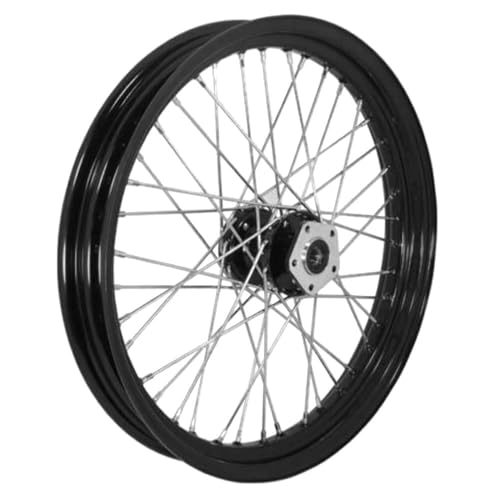 AEDNX Front 21 X 2.15 40 Spoke Black Rim Hub Wheel Dual Disc Shovelhead Fits Fxwg
