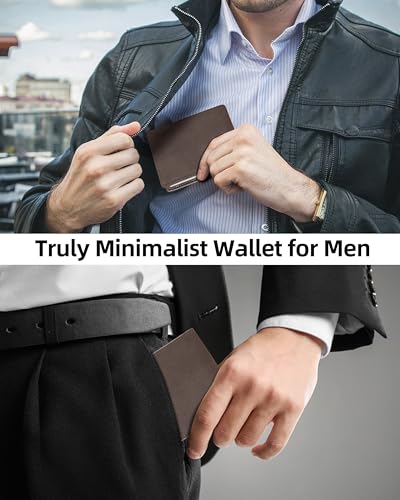 Image of Wallet for Men, Built-in Bluetooth Tracker with Apple Find My (iOS Only), RFID Blocking Bifold Mens Air Tag Wallet with GPS Tracker, Rechargeable Wallets Finder, Gift for Him, Espresso Brown