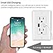 [12 Pack] BESTTEN USB Receptacle Outlet with TR, 3.6A Dual USB Charging Ports, 15A/125V/1875W, Decorator Wall Plate Included, UL Listed, White