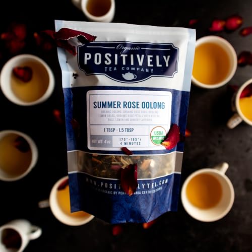 Image of Positively Tea, Organic Oolong Tea Sampler, Loose Leaf, 4 Ounce, 3 Pack