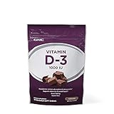 GNC Vitamin D-3 1000IU - Chocolate, 60 Soft Chews, Supports Teeth, Bones and Immune Health