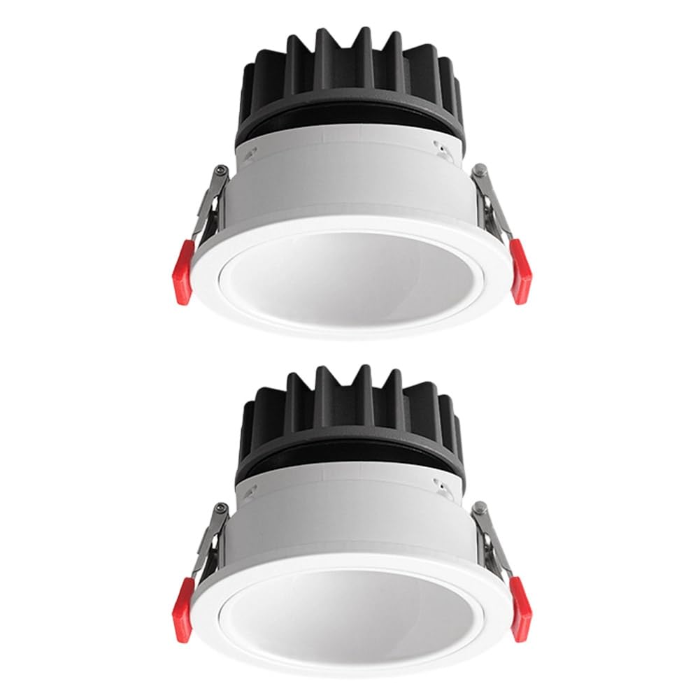 Vjsujehgy Recessed Dimmable LED Downlight Ceiling Light Anti-Glare Spot Light Indoor Lighting 12W Background Light White