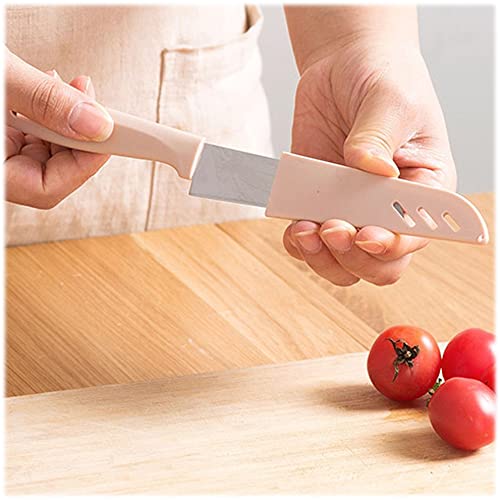 6 Pack Stainless Steel Paring Knife With Knife Cover, Vegetable And Fruit Knife, 4 Inch Peeling Knife #TOP4