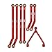 INJORA High Clearance Chassis Links for SCX24 Deadbolt AXI90081 AXI00004 Betty B-17 Axial 1/24 RC Crawler Car(Red)