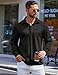 COOFANDY Men Long Sleeve Button Up Shirts Summer Lightweight Slim Fit Dress Shirts Black