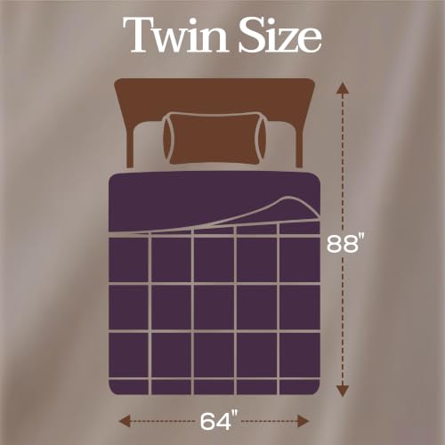 Image of Utopia Bedding Twin Comforter, Duvet Insert, Plum, 64 x 88 Inches
