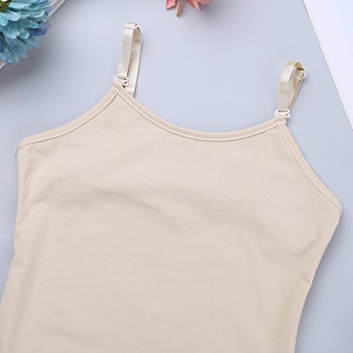 Zdhoor Kids Girls Nude Seamless Underwear Ballet Dance Leotard Camisole Bodysuit With Adjustable Straps Nude 6-8 #TOP4