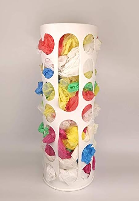 Tredoni Grocery Bags Holder - Nylon Bags Wall-Mounted Plastic Storage Rack, 18x6x5 inch, White