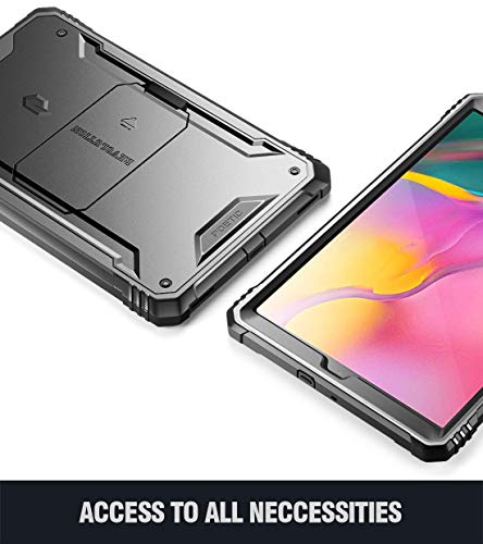 Galaxy Tab A 10.1 (2019 Model# Sm-T510 T515 Only) Rugged Case With Kickstand, Built-In-Screen Protector, Revolutions, Poetic Full Body Heavy Duty Shockproof Protective Cover, Black #TOP5