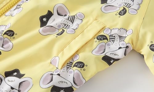 Meufam Toddler Boys Girl Cute Cartoon Plaid Print Zip Jacket Hooded Plush Fashion Lightweight Windbreaker Coats Outerwear 6