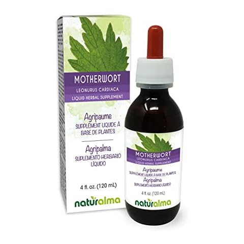 Naturalma Motherwort (Leonurus cardiaca) herb with Flowers Alcohol-Free Tincture - 4 fl oz Liquid Extract in Drops - Herbal Supplement - Vegan Cover