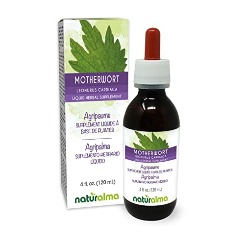 Naturalma Motherwort (Leonurus Cardiaca) Herb With Flowers Alcohol-Free Tincture 4 Fl Oz Liquid Extract In Drops | Herbal Supplement | Vegan | Product Of Italy #TOP3